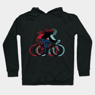 Long Haired Skull Cyclists Hoodie